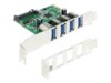 DeLock PCI Express Card > 4 x USB 3.0 USB-adapter PCI Express 2.0 x1 5Gbps
