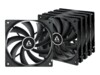ARCTIC F12 Fan 5-pack Sort 120 mm