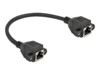 DeLOCK CAT 6a S/FTP 25cm Netværkskobling Sort