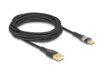 DeLOCK USB 2.0 USB Type-C kabel 3m Sort Transparent