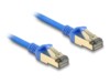 DeLOCK CAT 8.1 Kabel med folie og kobberfletning (FTP) 1m Netværkskabel Blå