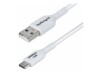 StarTech.com 2m (6.6ft) White USB-A to USB-C Charging Cable/Cord, M/M USB Type-C kabel 2m Hvid