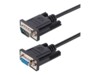 StarTech.com 3m RS232 Serial Null Modem Cable, Crossover Serial Cable w/Al-Mylar Shielding, DB9 Serial COM Port Cable Female to Male, Compatible w/DTE Devices - Tool-Less Design w/Thumbscrews, Black, F/M (9FMNM-3M-RS232-CABLE) Nulmodem-kabel 3m Sort