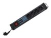 REV Supraguard Strømstødsbeskytter 4-stik 16A Sort 2.5m