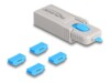 Delock HDMI Port Blocker Set for HDMI female ports 4 pieces + lock tool