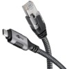 goobay CAT 6 Kabel med folie og kobberfletning (FTP) 1.5m Netværkskabel Sort Sølv