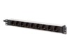 DIGITUS Stikdåse 9-stik 16A Sort 2m