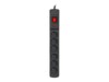 Armac Multi M6 Stikdåse 6-stik 10A Sort 10m