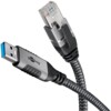 goobay CAT 6 Kabel med folie og kobberfletning (FTP) 5m Netværkskabel Sort Sølv