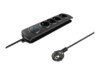 Qoltec Strømstødsbeskytter 4-stik 16A Sort 1.5m