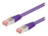 goobay CAT 6 Pairs in metal foil = PiMF (ledningspar i afskærmende folie) 1m Netværkskabel Lilla