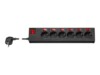 goobay Stikdåse 6-stik 16A Sort 1.5m