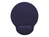 Manhattan Wrist-Rest Gel Mouse Mat/Pad, 241 x 203 x 40 mm, non slip base, Blue, Lifetime Warranty, Card Retail Packaging Musemåtte med håndledsstøtte