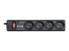 Eaton Protection Strip PS4D Strømstødsbeskytter 4-stik 10A Sort