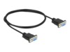 Delock Nulmodem-kabel 1m Sort