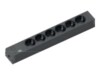 Bachmann CONNECT LINE Strømfordelingsenhed 6-stik Sort 2m