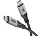 USB-C™ Cable with Textile Sheath, USB4™, 240 W, 40 Gbit/s, Power Delivery, 1.5 m, 1.5 m, black, grey