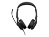 Jabra Evolve2 50 UC Stereo Kablet Høretelefoner Sort