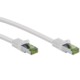 GHMT-certified CAT 8.1 S/FTP Patch Cord, AWG 26, white, 1 m - copper conductor, LSZH halogen-free cable sheat