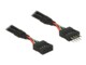 Delock USB 2.0 Pin Header USB internt kabel 50cm Sort