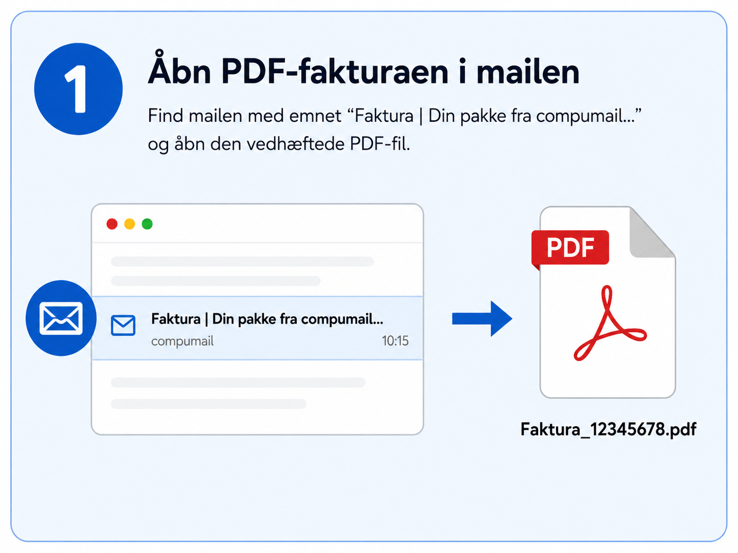 Open the PDF invoice in the email