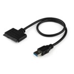 StarTech.com SATA to USB Cable - USB 3.0 to 2.5' SATA III Hard Drive Adapter - External Converter for SSD/HDD Data Transfer (USB3S2SAT3CB) Lagringskontrol