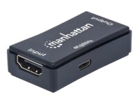 Manhattan 4K HDMI Repeater, Active, Distances up to 40m, Black, Blister Video/audio ekspander