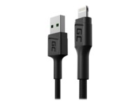 Green Cell Lightning-kabel 30cm Sort