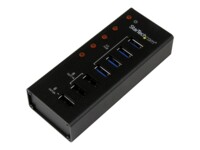 StarTech.com 7 Port USB 3.0 Charging Hub - 4 x USB-A, 3 x USB-A Dedicated Charging Ports - Powered Mountable USB Charging Station (ST4300U3C3) Hub 4 porte USB