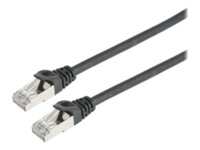 Prokord CAT 6a Kabel med afskærmning med folie og kobberfletning (SFTP 1m Netværkskabel Sort