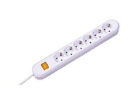 Bachmann SMART Stikdåse 6-stik 16A Hvid 1.5m
