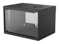 Intellinet Network Cabinet - Wall Mount (Basic), 6U, 400mm Deep, Black, Flatpack, Max 50kg, 19', Three Year Warranty Kabinet Sort