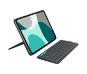 Logitech Flip Folio Tastatur og folio-kasse Saks Trådløs Tysk