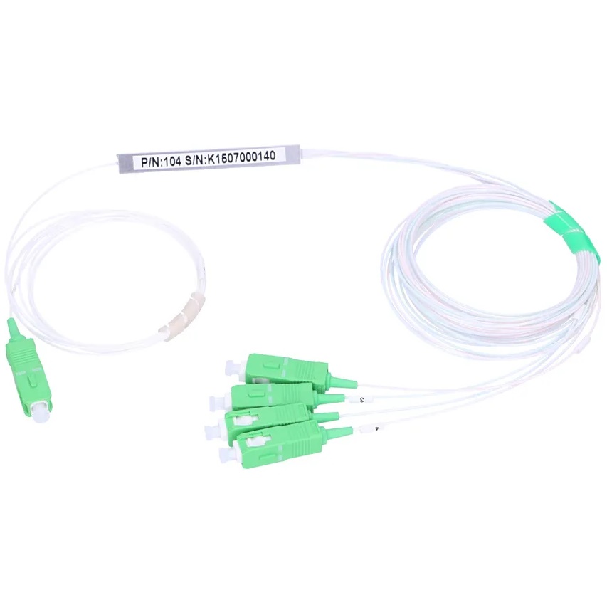 Extralink PLC 1:4 0.9 mm Fiber kabel splitter SC/APC 1 m
