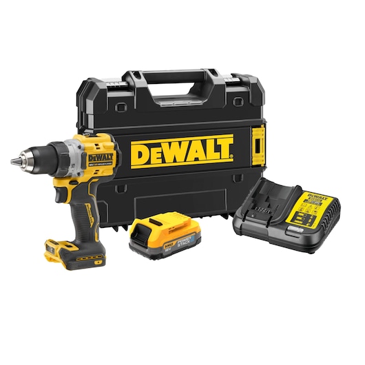 DeWalt XR suktuvas gręžtuvas18V, DeWalt [DCD800E1T-QW] 1x1,7Ah, Li-Ion, POWERSTACK