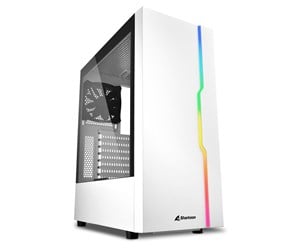 Sharkoon RGB SLIDER White, tower case Kabinet - GEEKD.dk