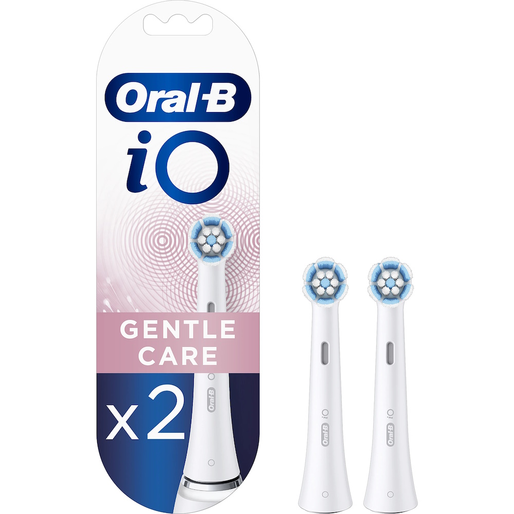 Oral-B iO Gentle Care, 2 stk. Ekstra tandbørstehoveder Hvid