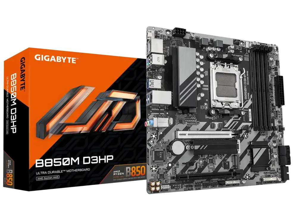 GIGABYTE B850M D3HP Bundkort - AMD B850 - AMD AM5 socket - DDR5 RAM - Micro-ATX