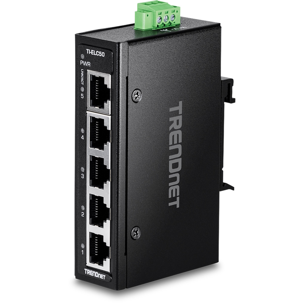 TRENDnet TI-ELC50 - Version V1 - switch - industrial mini - 5 ports - TAA Compliant