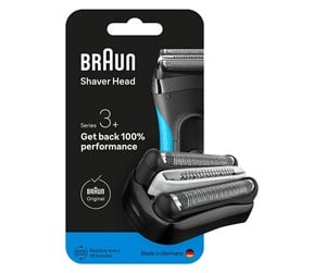Braun Series 3+ elektrisk barbermaskine ORIGINAL udskiftningshoved, 32B - Sort