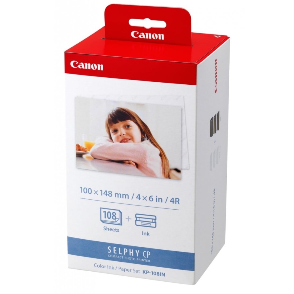 Canon KP 108IN Farve (cyan, magenta, gul) 108 sider Kassette og papirsæt til print-bånd 3115B001