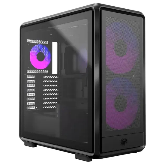 Cooler Master MasterFrame 600 Mesh - Mid tower - SSI CEB - sidepanel med vindue (hærdet glas) (ATX) - sort - USB/Lyd