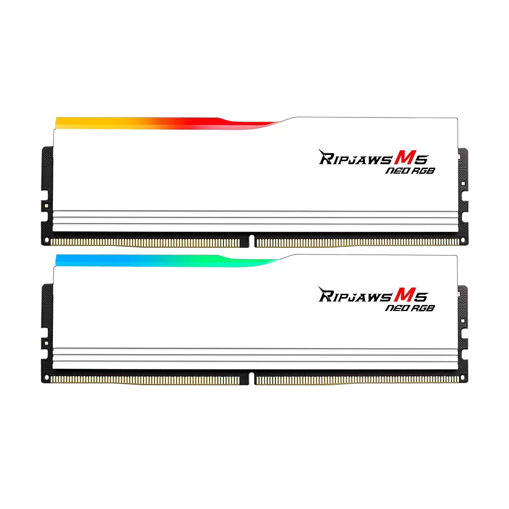 G.Skill Ripjaws M5 Neo RGB 64GB kit 6000MHz CL28 DIMM 288-PIN Hvid
