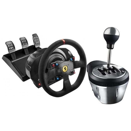 Thrustmaster Ferrari T300 Integral Racing pedalsæt og Rat + TH8A gearskift til PC, Sony PlayStation 4 og PlayStation 5