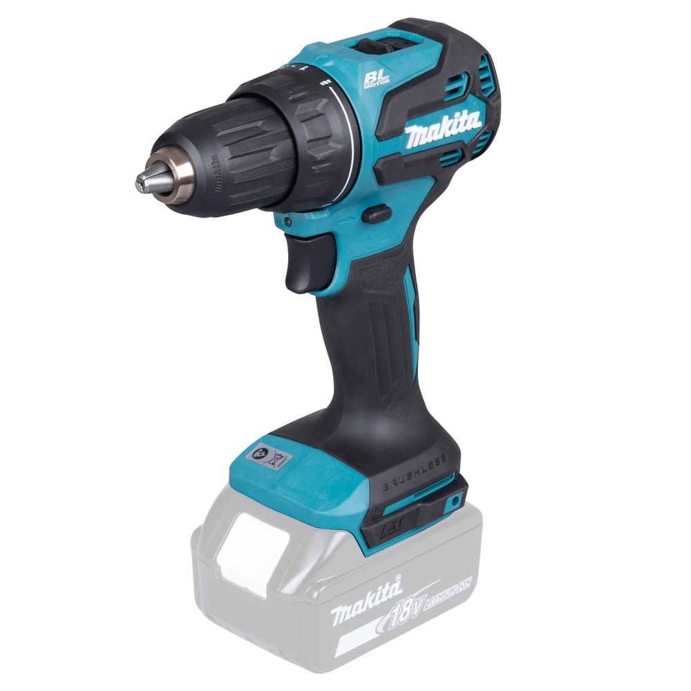 Makita DDF490Z Akumuliatorinis gręžtuvas 18V, BL, 13mm, 65 Nm, Be akumuliatorių ir kroviklio!