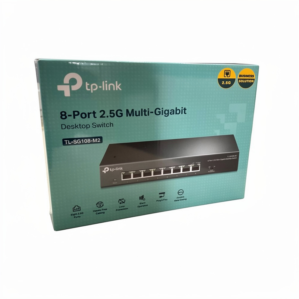 TP-Link TL-SG108-M2, Ikke administreret, 2.5G Ethernet (100/1000/2500), Kan monteres på væggen