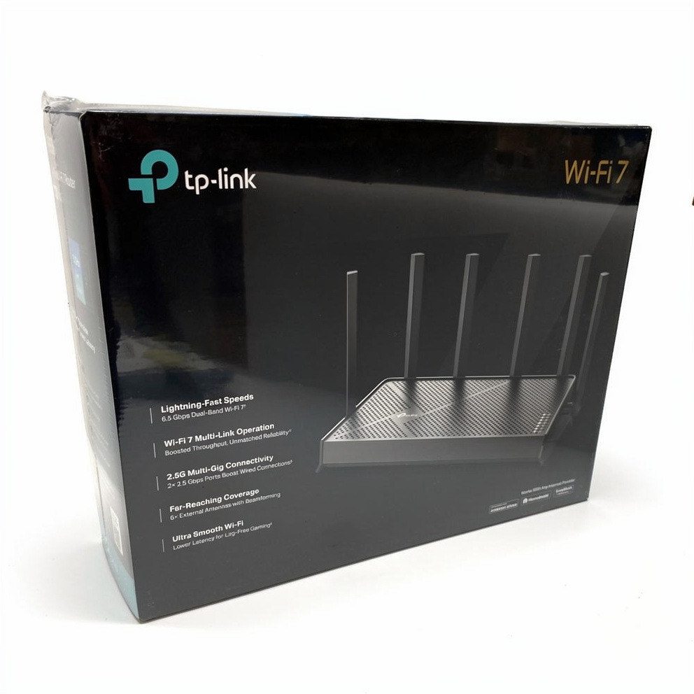TP-Link Archer BE400, Wi-Fi 7 (802.11be), Dual-band (2,4 GHz / 5 GHz), Ethernet LAN, Sort, Stationær router/pol router