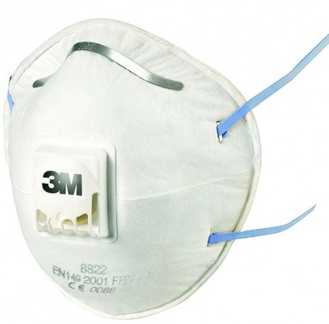 3M FFP2 støvmaske med ventil - 3 stk., hvid