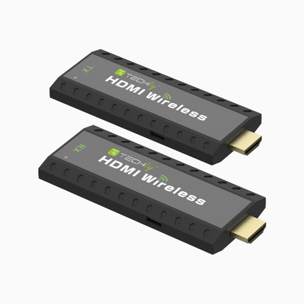 Techly IDATA HDMI-WL53, 1920 x 1080 pixel, AV sender & modtager, 50 m, Trådløs, Sort, HDCP