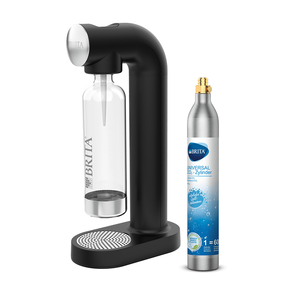 Sodavandsmaskine Brita sodaONE - sort, 1 l, rustfrit stål